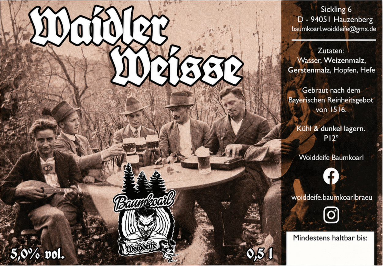 Etikett Waidler Weisse